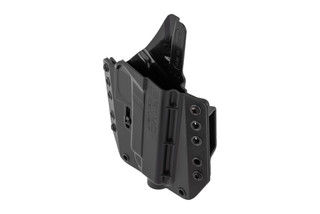Bravo Concealment BCA Right Hand OWB Holster Fits GLOCK 48/48 MOS and has a black finish